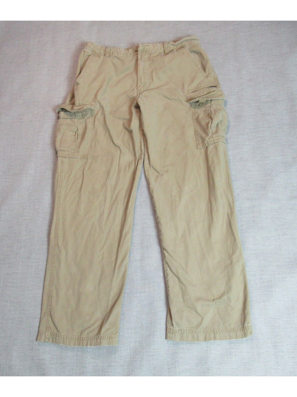 Vtg Plugg Pants Mens 36x34 Khaki Loose Cargo Baggy Grunge Skater Hip Hop Y2K